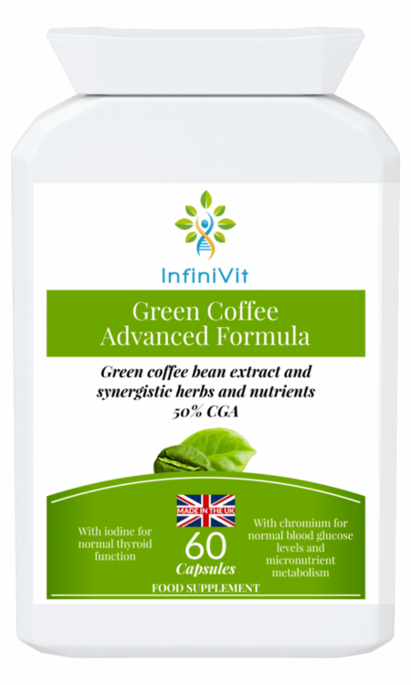 Green Coffee Advanced Formula - Premium Green Coffee Capsules for Natural Weight Management and Antioxidant Support.