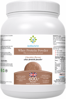 Whey Protein Powder - Chocolate Flavour, a delicious chocolate whey protein for muscle recovery and optimal nutrition.