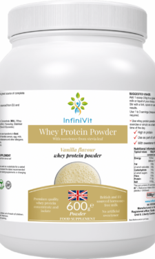 Whey Protein Powder - Vanilla Flavour, a smooth and creamy vanilla whey protein for muscle recovery and nutritional support